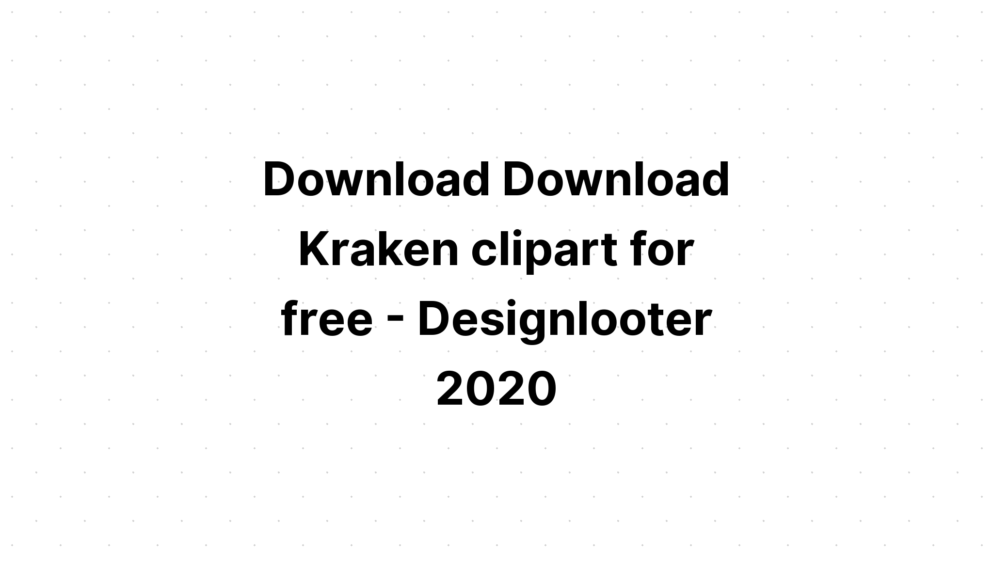 Download Kraken Octopus Clipart Vector SVG File